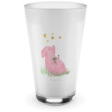 Mr. & Mrs. Panda Glas Schwein Glück - Transparent - Geschenk, Latte Macchiato, Cappuccino G, Premium Glas, Design mit Herz