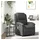 vidaXL Massagesessel Relaxsessel Leder 56,6 x 99,5 x 73,9 cm Grau mit Fernbedienung