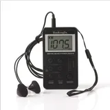 Tragbares Mini-radio, Band-taschenradio, Stereo-radio, Mini-dsp-digitalempfänger, Tuning Mit Lcd-display, Wiederaufladbarer Batterie Und Kopfhörer (schwarz 01)