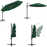 Vidaxl - Sonnenschirm mit Aluminium-Mast 4-lagig Grün 3x3 m - Sonnenschirm - Gartenschirm - Terrassenüberdachung - Sonnenschutz - Outdoor Möbel