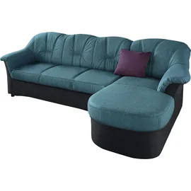 DOMO collection Eckcouch Kunstleder 3-Sitzer Schwarz