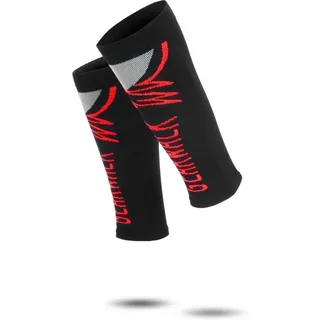 normani Beinstulpen 2 Paar Sport-Waden-Kompressionsstulpen ohne schneidenden Abschlussrand rot 38-45 cm (L)