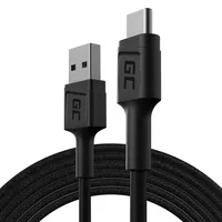 Green Cell USB-A auf USB-C 1,2 m Schwarz