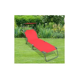 gartenundmoebel.de VCM Sonnenliege 185 x 55 x 24 cm Rot