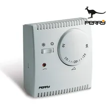 Perry Teg Analogthermostat Mit Licht Und Schalter - White - One Size