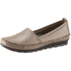 Slipper GEMINI, Damen, Gr. 41, beige, Glattleder, sportlich, Schuhe