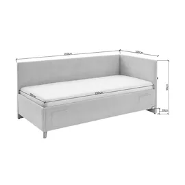 Meise Möbel Polsterbett Cool 90 x 200 cm rose inkl. Rückenelement