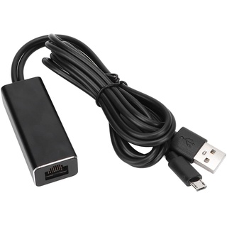 Annadue Micro-USB-zu-RJ45-Adapter, Tragbarer LAN-Adapter für Fire TV Stick TV, Plug-and-Play-Micro-USB-zu-100M-Netzwerkkarten-Ethernet-Adapter