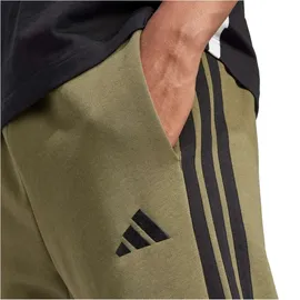 adidas Essential Three Stripes Fleece Pant, Olive strata/Black, M