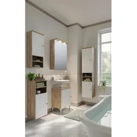 Schildmeyer Jesper 155981, Artisan Eiche/weiß matt, 30,3 x 16 x 70 cm