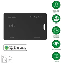 0 4smarts Standort-Finder SkyTag Card ReCharge, schwarz