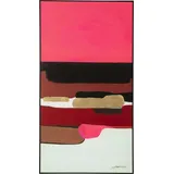 Kare Design Gerahmtes Bild Abstract Shapes, Pink, 73x143cm, Leinwand, Wanddekoration, Kunstwerk