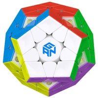 GAN Zauberwürfel Megaminx M 3x3, Speed Cube Dodekaeder Stickerless mit 120 Magneten/ 12-Achsen IPG/GES V3 / 113g Leichtes, Hochwertiger Magischer Würfel mit 12 Seiten, Geschenk für Erwachsene Kinder
