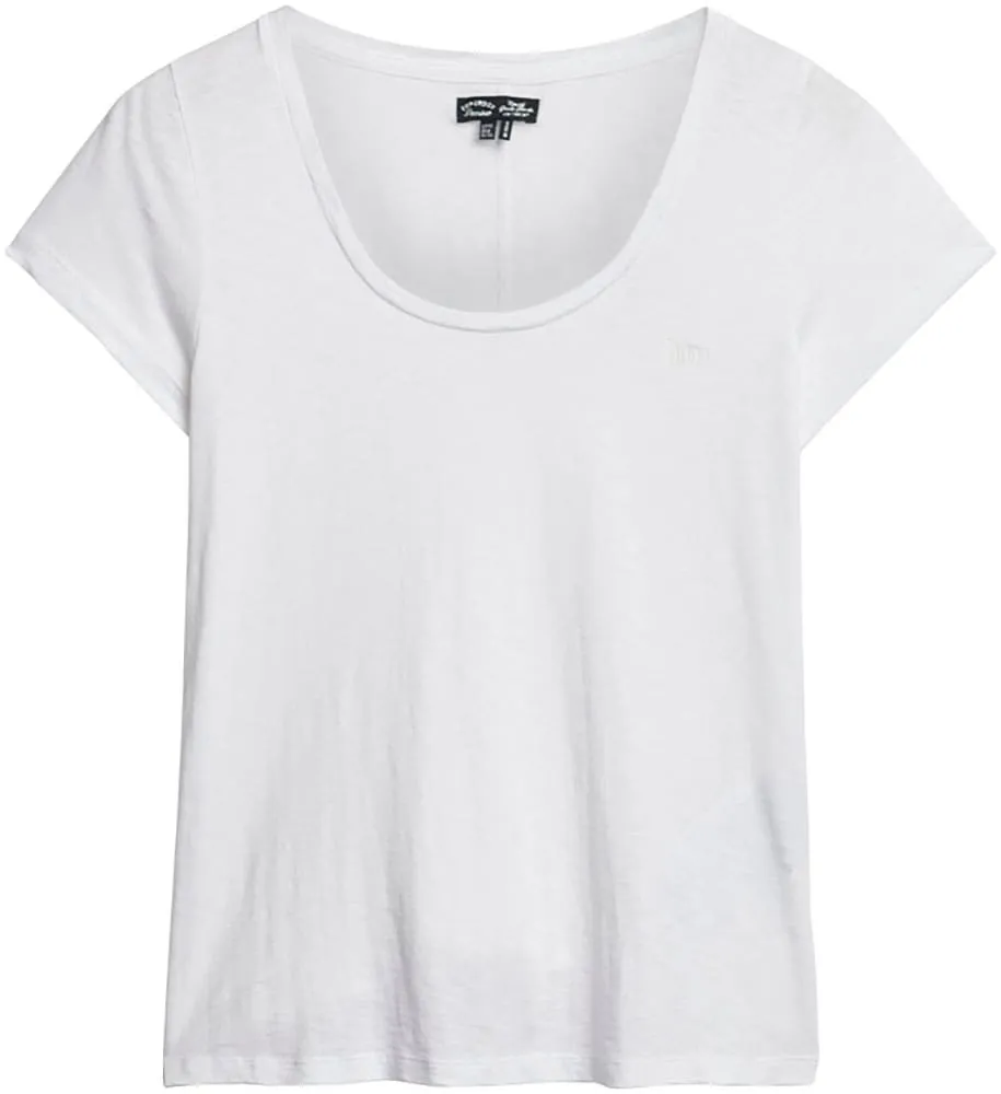 Superdry Kurzarmshirt »SCOOP NECK TEE« Superdry Optic S