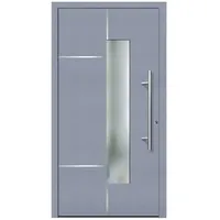 KNOCK Flügelüberdeckende Kunstoff-Haustür »Terra«, grau