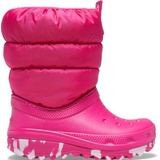 Crocs Crocs, Mädchen, Boots + Stiefel, K's Classic Neo Puff Boot, Pink, (30, 31)