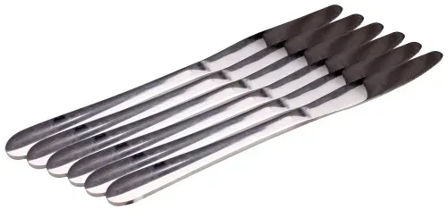 Lex Messer 6er Set Küchenmesser Edelstahl Allzweckmesser Messer Silber : Messer 6er Set