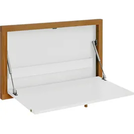 WoodMan Klapptisch WOODMAN "Brenta", weiß (weiß, eichefarben), Tische, Klapptisch, zum aufklappen, platzsparend, Rahmen aus massiver Eiche, FSC