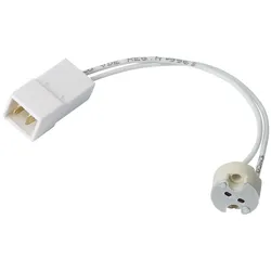 Einbauleuchten Zubehör Universal-Halogen-Fassung für Kabelsatz 15x15mm 12V G4 / GX5,3 / GY6,35 Weiß