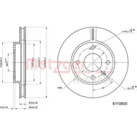METZGER Bremsscheibe 6110805