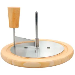 Käsehobel GSD HAUSHALTSGERÄTE "Käsereibe für kulinarische Kreationen", braun, B:23cm L:14cm Ø:23cm, Holz, Edelstahl, Küchenreiben, für „Tête de Moine“, ideal für Käse und Schokolade