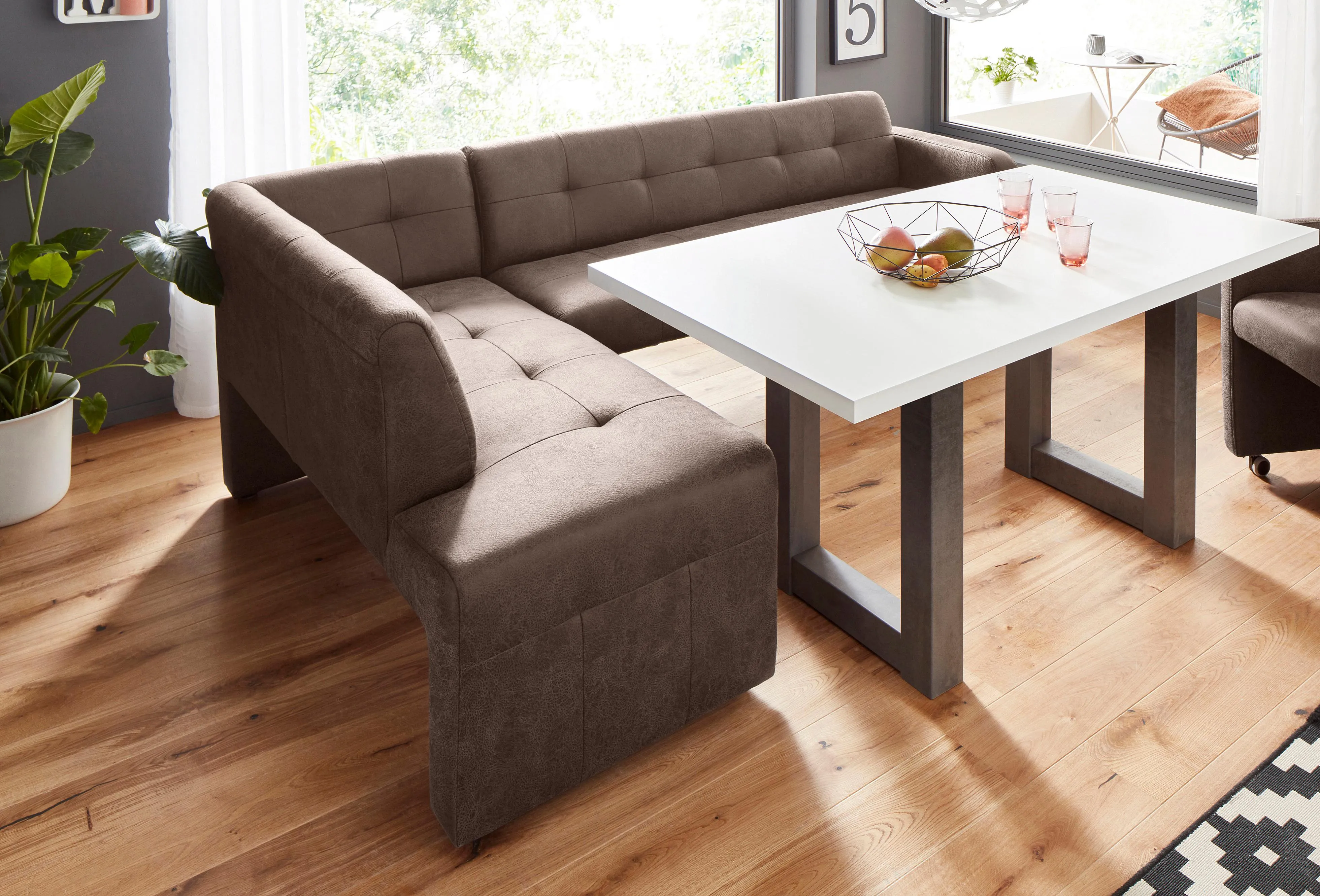 exxpo - sofa fashion Eckbank »Barista«, Frei im Raum stellbar exxpo - sofa fashion brown