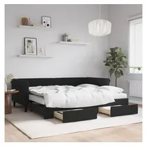 vidaXL Tagesbett 90 x 200 cm Schwarz