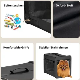 fudajo Faltbare Transportbox XL 94 x 66 x 74 cm Schwarz