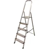 Alu Stufenstehleiter Haushaltsleiter Klappleiter Trittleiter 5 stufig klappbar