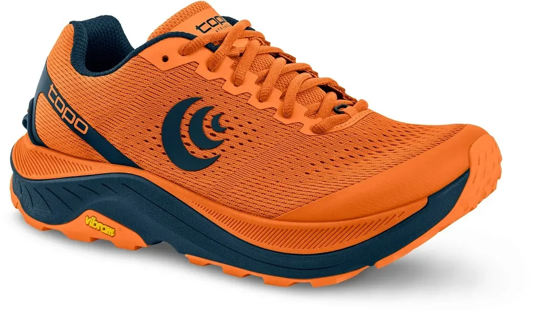 Topo Trail-Laufschuhe Ultraventure 3 (Stabilität, Langstrecke, breitere Zehenbox) orange Herren