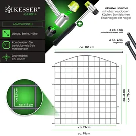 Kesser Teichzaun 78 x 78 cm Braun/Metall