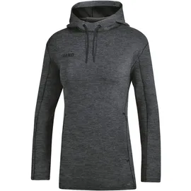 Jako Damen Kapuzensweat Premium Basics, anthrazit meliert, 40