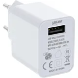 InLine InLine® USB Ladegerät Single, Netzteil, 100-240V zu 5V/2,5A, weiß