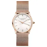 ROSEFIELD Quarzuhr ROSEFIELD Damenuhr Oval Mesh Rosegold OWRMR-OV12 goldfarben