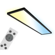 Briloner - LED Deckenlampe 98cm mit indirektem Licht, flach, dimmbar, Fernbedienung,