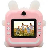 Sofortbildkamera für Kinder, 24 MP, 1080P, Foto-Video, 2,4-Zoll-Bildschirm, Digitale Kinder-Video-Camcorder-Kamera, Sofortbildkamera, Thermodruck (PINK)