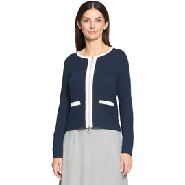 Betty Barclay Shirtjacke mit Struktur in Patch Dark Blue/Cream | Gr.: 46