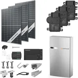 PV-Komplettanlage 15 kWp mit Enphase Mikrowechselrichtern + Stromspeicher 3,5 kWh, 36 Solarmodulen Glas-Glas black frame & Montagesystem Aufdach (* 0% MwSt. gem. §12 Abs. 3 UstG)