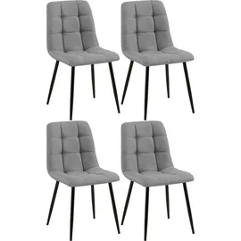 CLP Esszimmerstuhl Tilde Polyester grau 4er Set