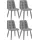 CLP Esszimmerstuhl Tilde Polyester grau 4er Set