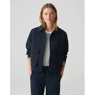 Opus Damen Blazer | Kurzblazer JALEEN Boxy Fit aus Viskose Mix Coal Blue, 42