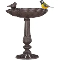 Relaxdays Vogeltränke 24,5 x 22 x 18 cm Braun/Bronze