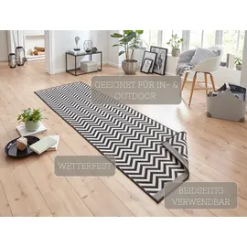 Northrugs Palma Wendeteppich 80 x 350 cm schwarz