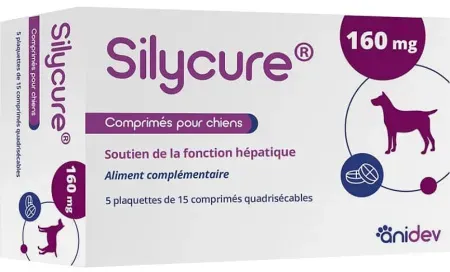 Anidev Silycure 160mg Leberfunktion Nahrungsergänzungsmittel Hund 75 Tabletten