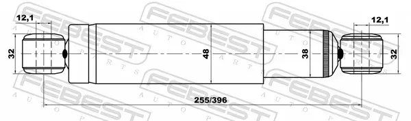 FEBEST Stoßdämpfer 10556698r Hinterachse für GM