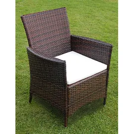 vidaXL Polyrattan Set 7-tlg. braun