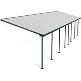 Palram - Canopia Aluminium Terrassenüberdachung Feria | Anthrazit | 295x1276x305 cm - Anthrazit