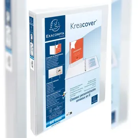Exacompta 10x Ringbuch Kreacover 15 mm-Ring-ø Weiß