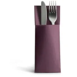 CHIC® Airlaid 1250 Besteckservietten Bestecktaschen pflaume 32x40cm, Stoffähnlich, hochwertige Einwegserviette