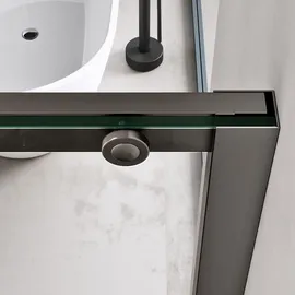 doporro Fünfeckdusche Duschkabine 100x100x200cm Duschabtrennung ESG-Sicherheitsglas Klarglas inkl. Nano-Beschichtung Rahmenkonstruktion aus Edelstahl Ravenna68K